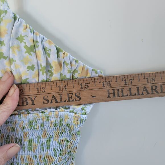 FREE PEOPLE LAVENDER DAZE SMOCKED MIDI DRESS SZ S - Picture 4 of 12